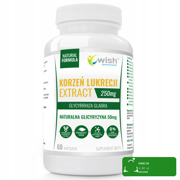 Wish KORZEŃ LUKRECJI EKSTRAKT 250mg 60 kapsułek