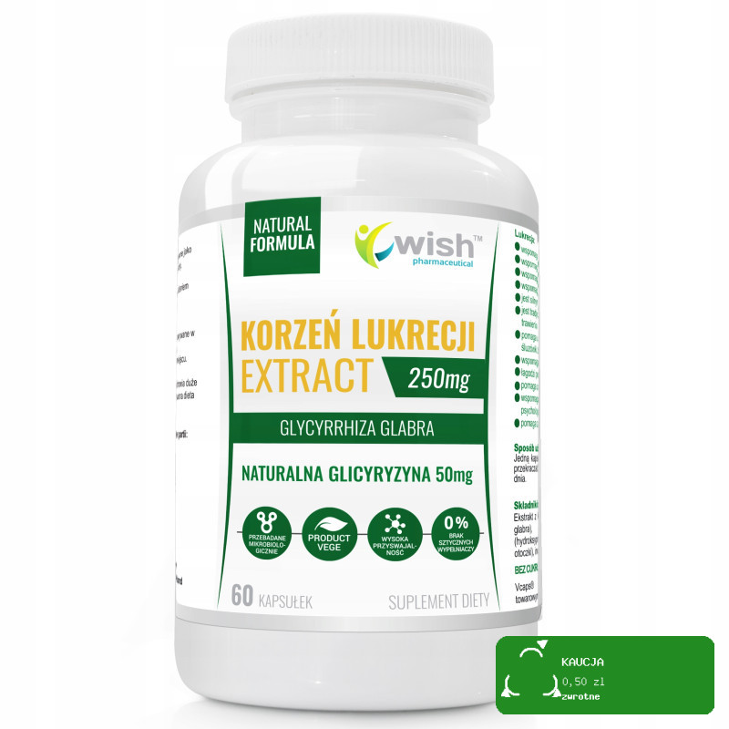 Wish KORZEŃ LUKRECJI EKSTRAKT 250mg 60 kapsułek