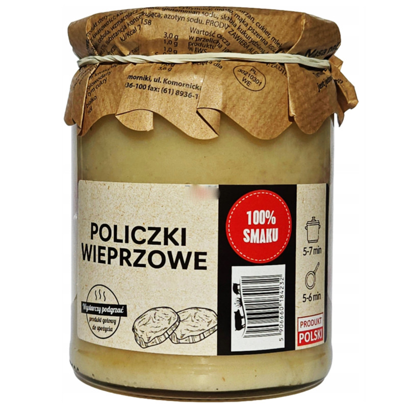 MIELCZAREK gotowe danie mięsne POLICZKI WIEPRZOWE 490g słoik