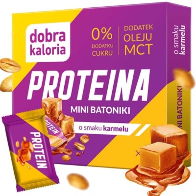 Dobra kaloria PROTEINA mini batoniki KARMELOWE olej MCT