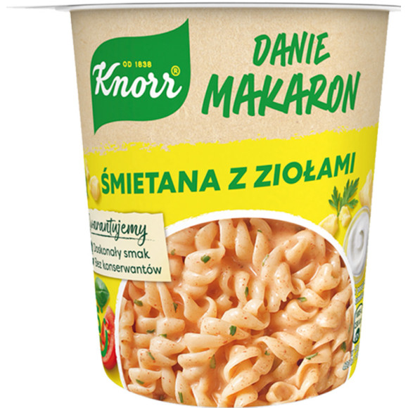 Knorr MAKARON ŚMIETANA Z ZIOŁAMI 59 g KUBEK