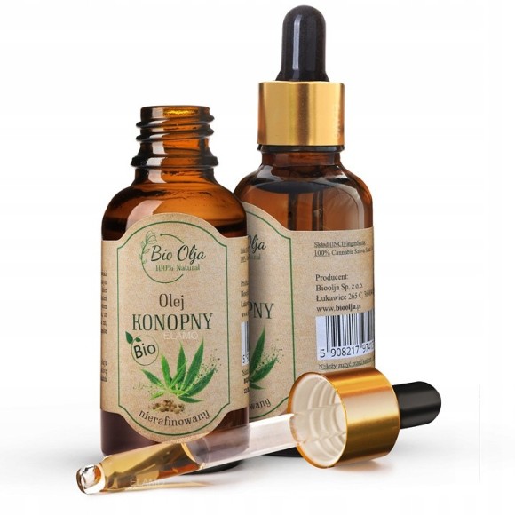 BioOlja BIO OLEJ KONOPNY ZIMNOTŁOCZONY NIERAFINOWANY 50ml