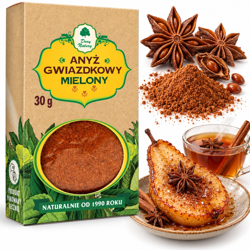 Dary Natury ANYŻ GWIAZDKOWY MIELONY 30g kartonik