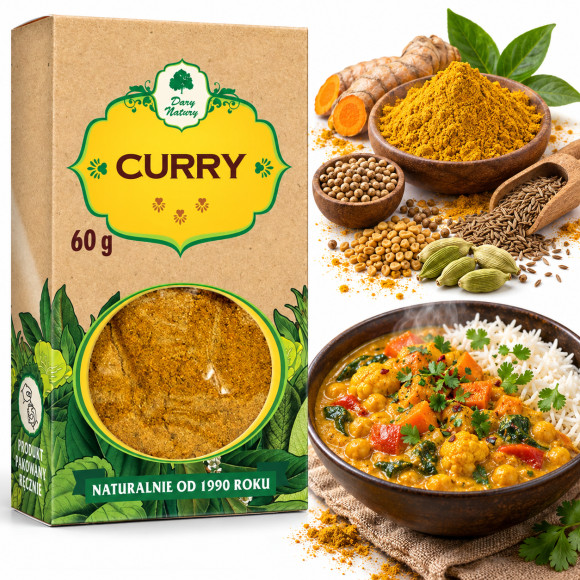 Dary Natury CURRY 60g aromatyczna przyprawa do mięs sosów ryżu