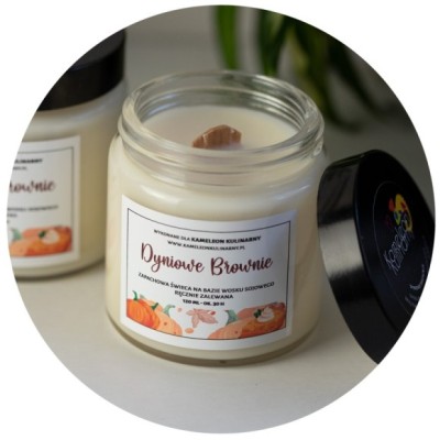 ŚWIECA SOJOWA zapachowa 120ml 30h DYNIOWE BROWNIE Kameleon