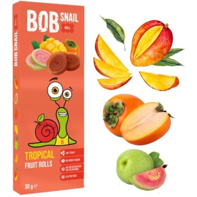 BOB SNAIL ROLLS PRZEKĄSKA OWOCOWA bez cukru MANGO PERSYMONA