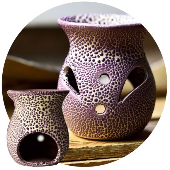 KOMINEK CERAMICZNY do olejków i wosków W KROPKI