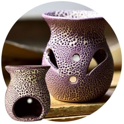 KOMINEK CERAMICZNY do olejków i wosków W KROPKI