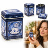 Kameleon KulinarnyPUSZKA METALOWA herbatę GRANATOWA PORCELANA TEA 25g