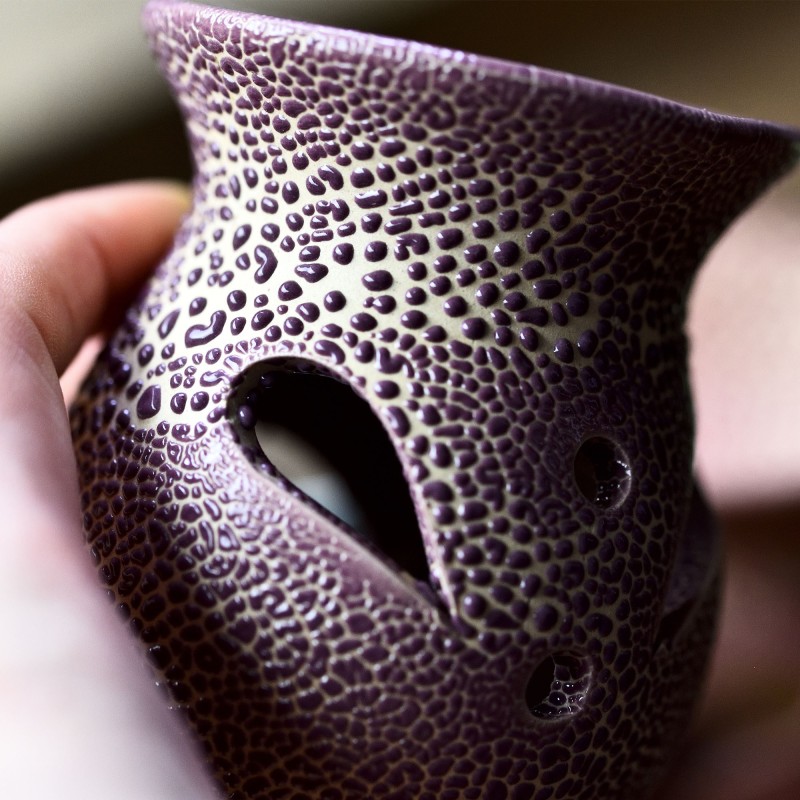 KOMINEK CERAMICZNY do olejków i wosków W KROPKI