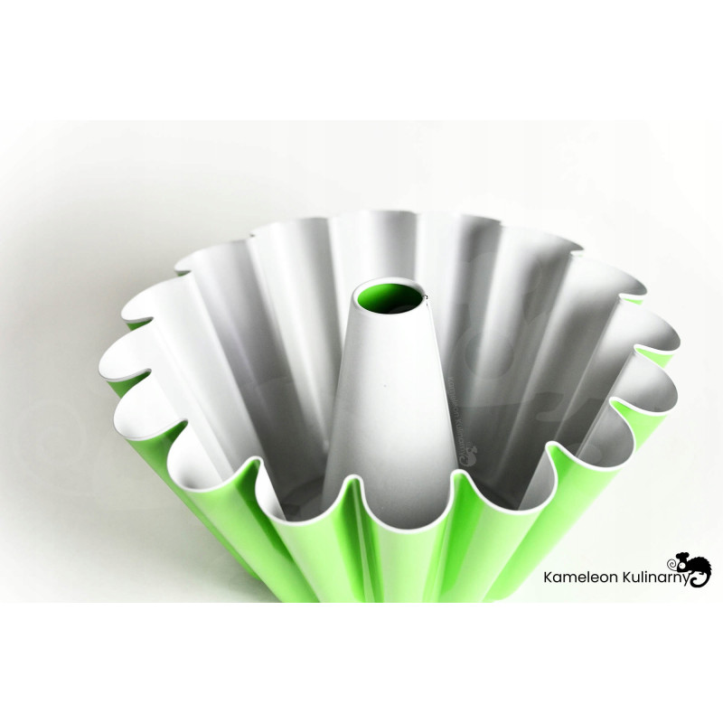 FORMA z tuleją BLACHA DO pieczenia BABKI BABKA fi 23cm SNB nonstick zielona