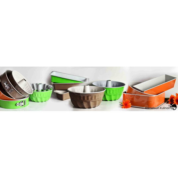 FORMA z tuleją BLACHA DO pieczenia BABKI BABKA fi 23cm SNB nonstick zielona FORMA z tuleją BLACHA DO pieczenia BABKI BABKA fi 23cm SNB nonstick zielona