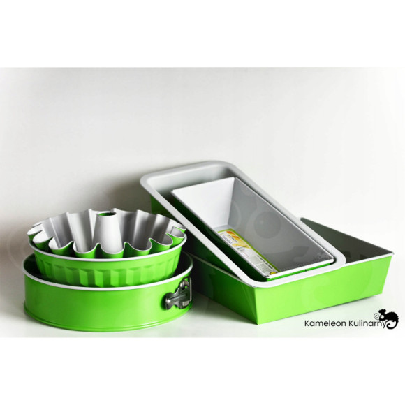 FORMA z tuleją BLACHA DO pieczenia BABKI BABKA fi 23cm SNB nonstick zielona FORMA z tuleją BLACHA DO pieczenia BABKI BABKA fi 23cm SNB nonstick zielona