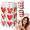 Kopia - Kameleon Kulinarny PUSZKA METALOWA DUŻA na herbatę SERCA LOVE 7x7x11cm 100g