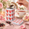 Kopia - Kameleon Kulinarny PUSZKA METALOWA DUŻA na herbatę SERCA LOVE 7x7x11cm 100g