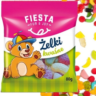 Fiesta KWAŚNE ŻELKI słodko - kwaśna przekąska DLA DZIECI i