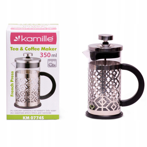 FRENCHPRESS ZAPARZACZ DZBANEK do kawy herbaty ziół 350ml KM0773S KAMILLE FRENCHPRESS ZAPARZACZ DZBANEK do kawy herbaty ziół 350ml KM0773S KAMILLE