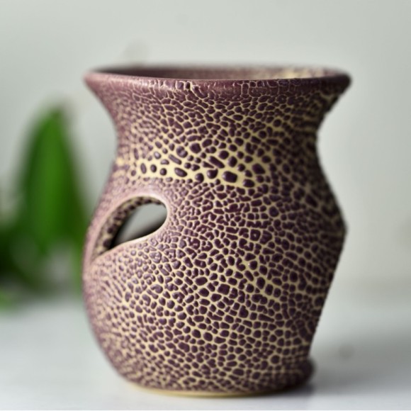 KOMINEK CERAMICZNY do olejków i wosków W KROPKI