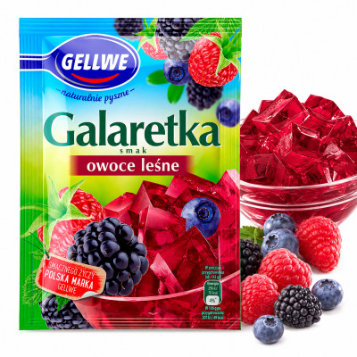 Gellwe GALARETKA smak OWOCE LEŚNE 72g