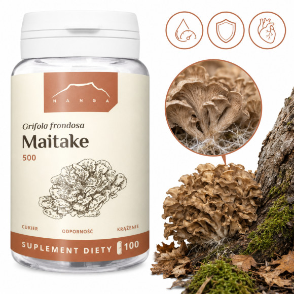 Nanga MAITAKE 500mg ekstrakt  z grzyba Żagwica listkowata 100 kapsułek