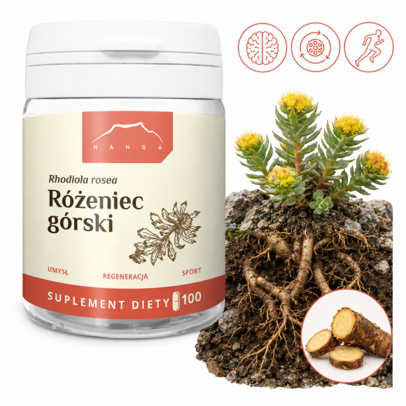 Nanga RÓŻENIEC GÓRSKI 165mg Rhodiola rosea 100 kapsułek
