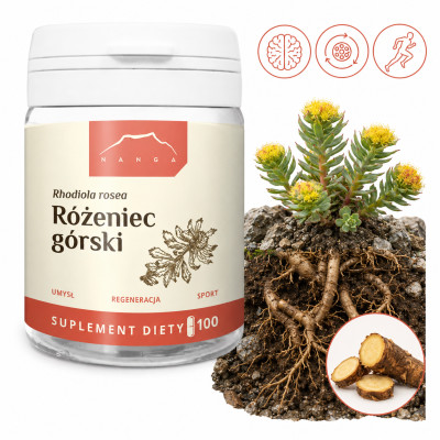 Nanga RÓŻENIEC GÓRSKI 165mg Rhodiola rosea 100 kapsułek