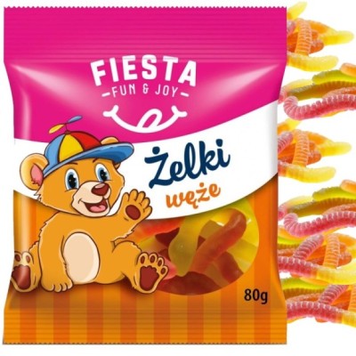 Fiesta ŻELKI WĘŻE ciekawa przekąska DLA DZIECI i dorosłych