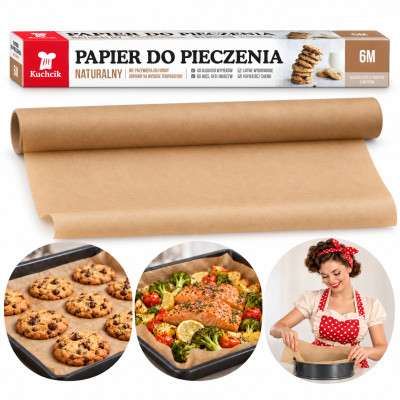 Kuchcik PAPIER DO PIECZENIA SILIKONOWANY brązowy 6m x 29cm