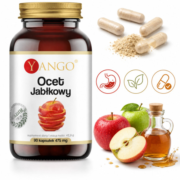 Yango OCET JABŁKOWY wsparcie ODCHUDZANIE OCZYSZCZANIE detox 90 kapsułek
