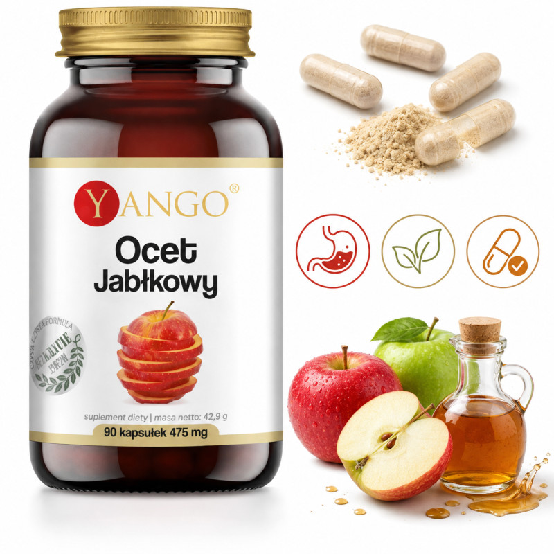 Yango OCET JABŁKOWY wsparcie ODCHUDZANIE OCZYSZCZANIE detox 90 kapsułek