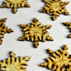GWIAZDKA ŚNIEŻYNKA DREWNIANA Z DREWNA ZAWIESZKA DEKORACJA ŚWIĄTECZNA 5cm
