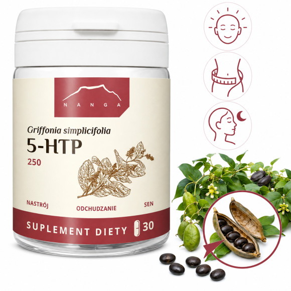 Nanga 5-HTP 250 mg ekstrakt z GRIFFONIA SIMPLICIFOLIA 30 kapsułek