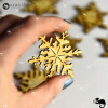 GWIAZDKA ŚNIEŻYNKA DREWNIANA Z DREWNA ZAWIESZKA DEKORACJA ŚWIĘTA 5cm x 8szt
