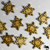 GWIAZDKA ŚNIEŻYNKA DREWNIANA Z DREWNA ZAWIESZKA DEKORACJA ŚWIĘTA 5cm x 8szt