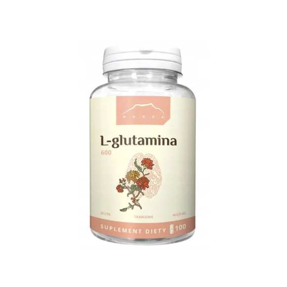 Nanga L-GLUTAMINA 600mg wparcie ODPORNOŚĆ REGENERACJA MIĘŚNI 100 kapsułek