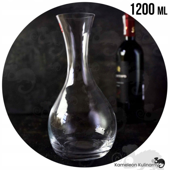 KARAFKA DEKANTER SZKLANY na WINO 1200ml KRYSZTAŁ KARAFKA DEKANTER SZKLANY na WINO 1200ml KRYSZTAŁ