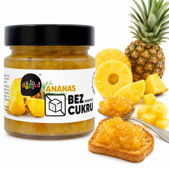 A to Dobre Ananas! - dżem 100% owoców bez dodatku cukru 195g