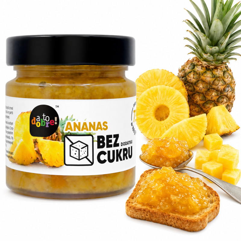 A to Dobre Ananas! - dżem 100% owoców bez dodatku cukru 195g