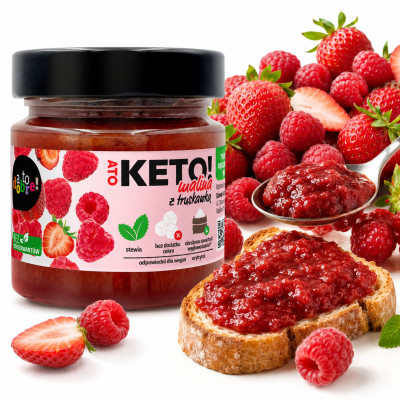 A to Dobre KETO Konfitura Malina z Truskawką 31kcal 200g