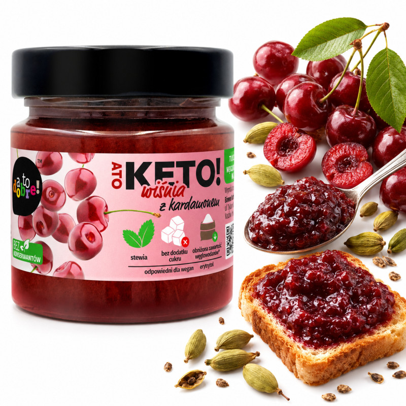 A to Dobre KETO Konfitura Wiśnia z Kardamonem 31kcal 200g
