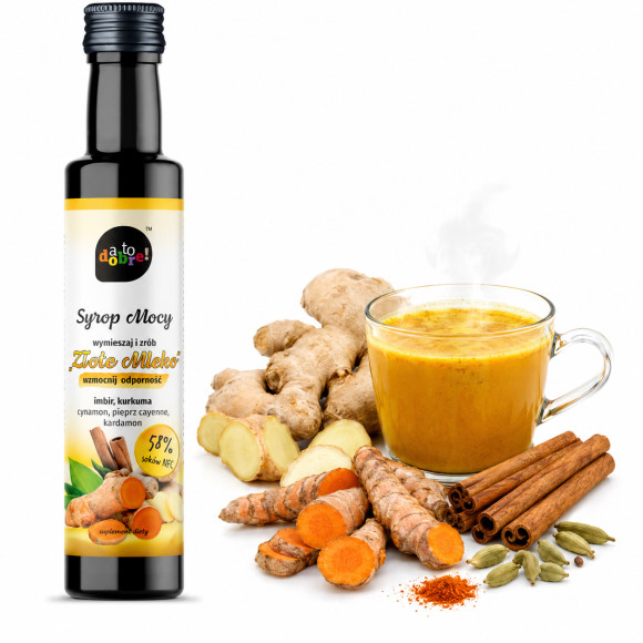 A to Dobre! SYROP KURKUMA Z IMBIREM z dodatkiem witaminy C 250ML 100% NATURALNY