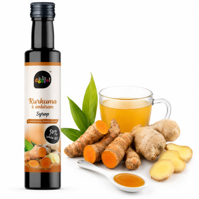 A to Dobre! Złote Mleko Syrop Mocy Kurkuma Imbir 250ml