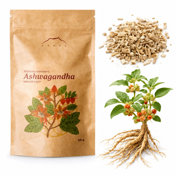 Nanga ASHWAGANDHA korzeń cięty 50g