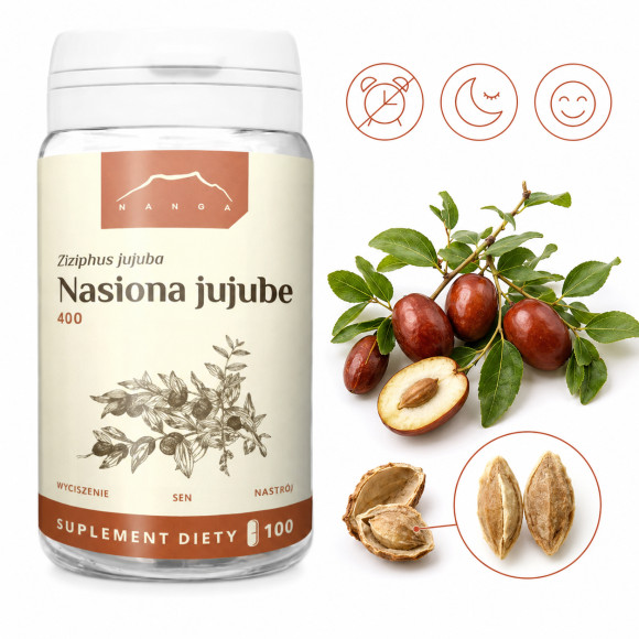 Nanga Nasiona JUJUBE EKSTRAKT wsparcie SEN REGENERACJA MÓZGU 100 KAPSUŁEK