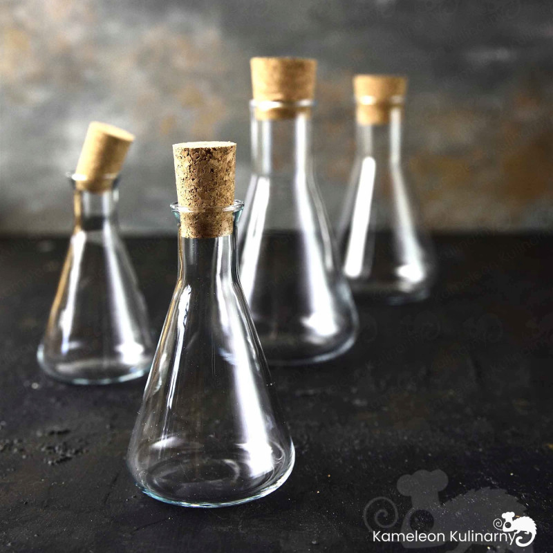 KARAFKA SZKLANA Z KORKIEM na OLEJ OCET 250ml 2szt