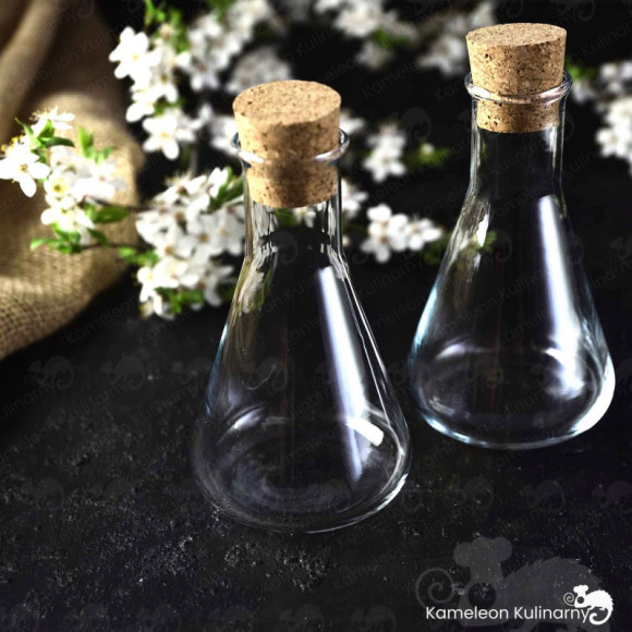 KARAFKA SZKLANA Z KORKIEM na OLEJ OCET 250ml 2szt KARAFKA SZKLANA Z KORKIEM na OLEJ OCET 250ml 2szt