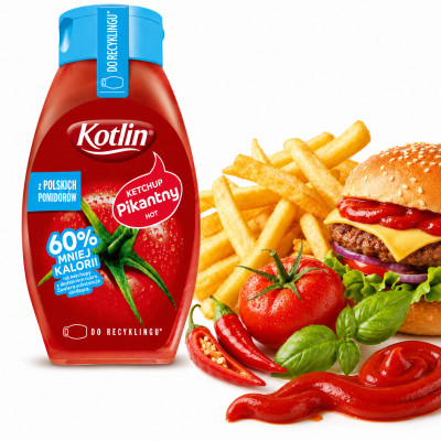 Kotlin KETCHUP PIKANTNY 60% MNIEJ KALORII 420g