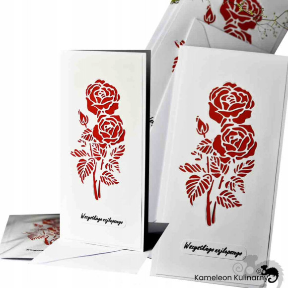 KARTKA OKOLICZNOŚCIOWA handmade RÓŻE najlepszego KARTKA OKOLICZNOŚCIOWA handmade RÓŻE najlepszego