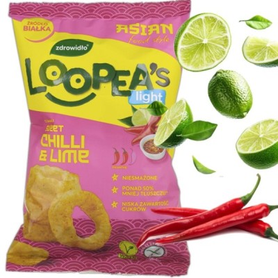 Loopea's CHRUPKI Z SOCZEWICY LIGHT SWEET CHILLI & LIME bez