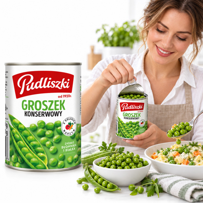 Pudliszki GROSZEK KONSERWOWY Zielony i Soczysty puszka 400g